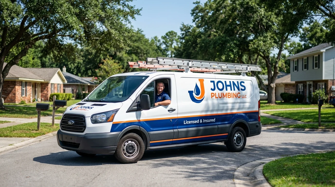 Johns Plumbing LLC service van in Eads, CO